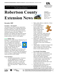 Department/Unit Name - Robertson County Cooperative Extension