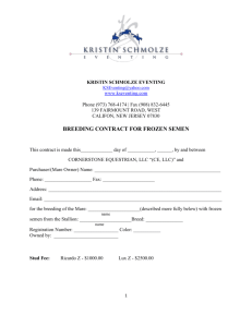 Breeding Contract - Kristin Schmolze Equestrian