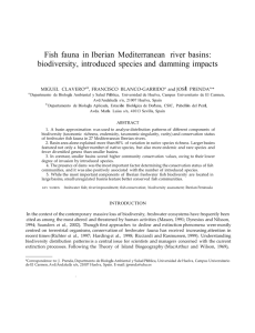Fish fauna in Iberian Mediterranean river basins: biodiversity