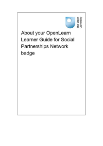 About your OpenLearn Learner Guide for Social Partnerships