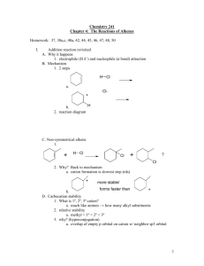Chapter 4: The Reactions of Alkenes