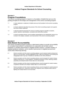 Indiana School Counseling Program Standards