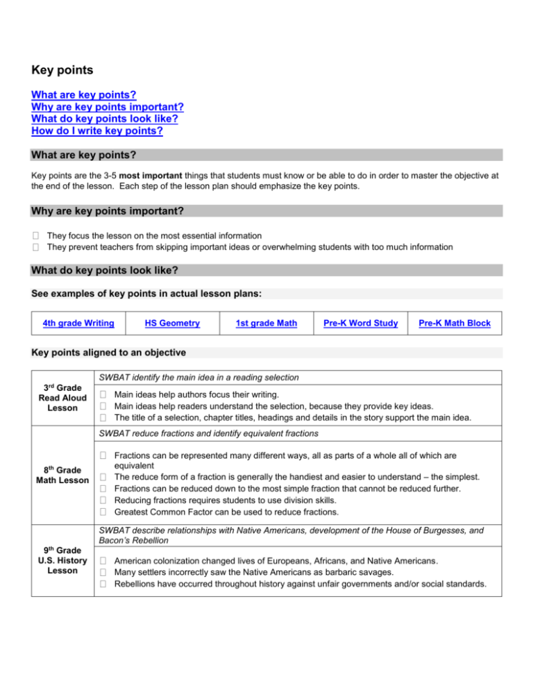 Key Points Teaching As Leadership