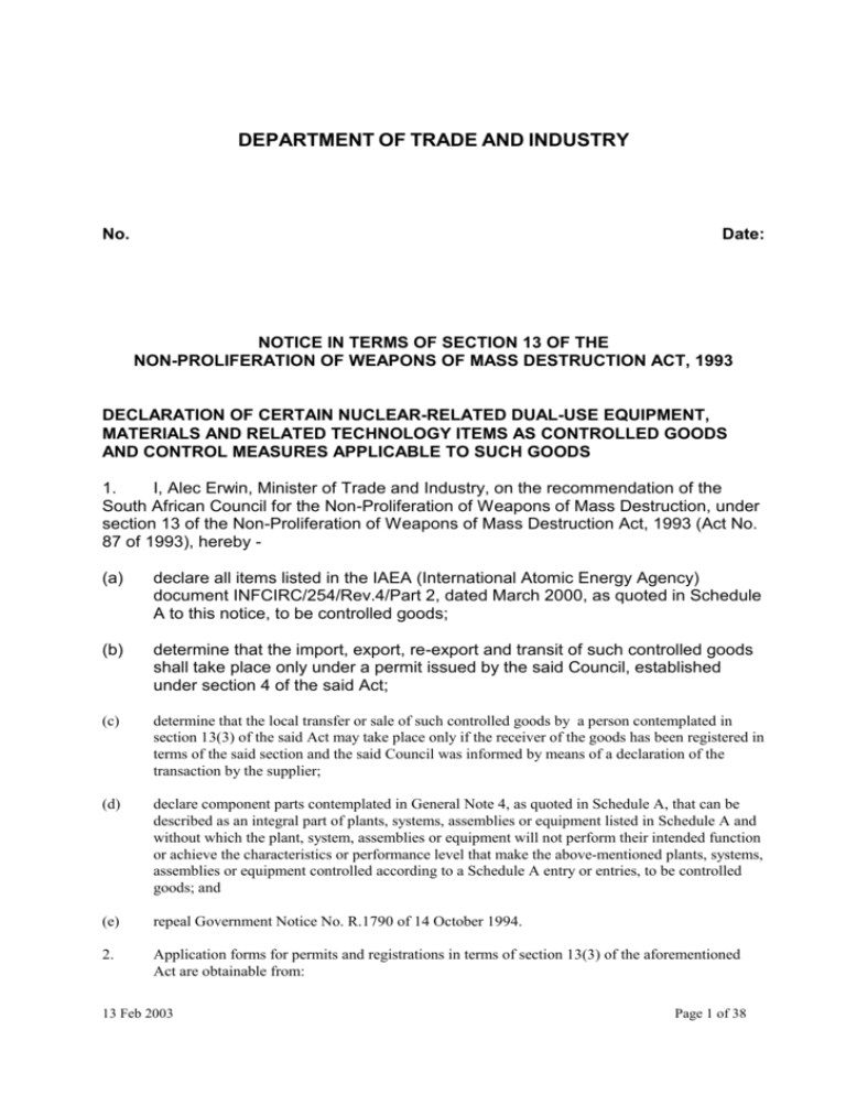 NP Regulations Dualuse