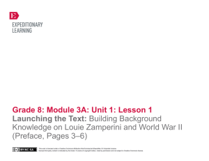 Grade 8: Module 3A: Unit 1: Lesson 1 Launching the Text: Building