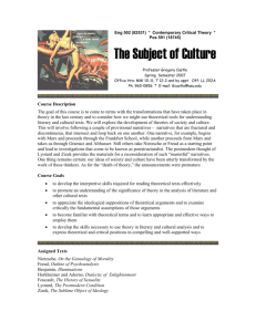 Eng 502 Theories of Society and Culture (syllabus)