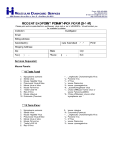 Rodent Endpoint PCR/RT-PCR Form (D1-M)