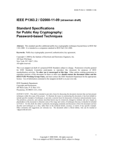 IEEE P1363a D4: Standard Specifications for Public Key