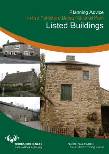Listed building planning advice - the Yorkshire Dales National Park