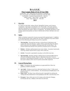 Pony League Rules - Evergreen Youth Association