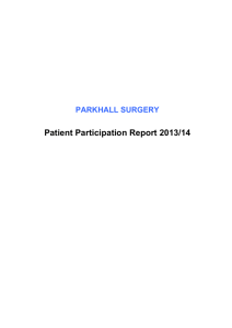 Patient Participation Report 2013/14