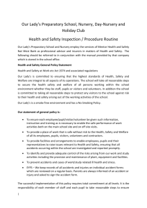 Health & Safety Policy - Our Lady`s Preparatory School
