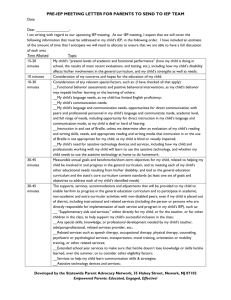 Pre- IEP Meeting Letter - Statewide Parent Advocacy Network, Inc.