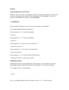 Multiplying Decimals