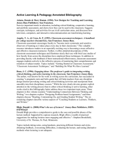 Active Learning & Pedagogy Annotated Bibliography