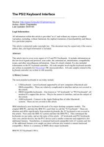 The PS/2 Keyboard Interface - Computer