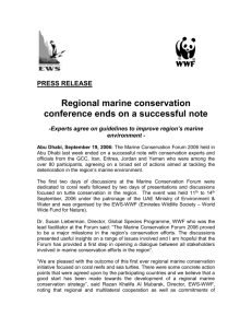 Regional marine conservation conference ends on a
