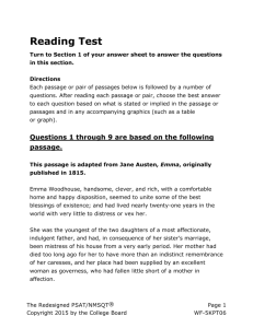 Reading Test - The College Board