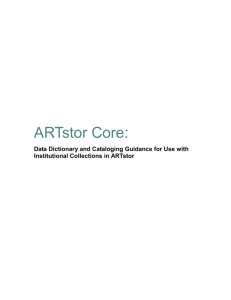 ARTstor Core Data Dictionary