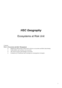 Biophysical Components in the Functioning of Ecosystems