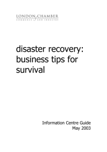 Crisis Management/Disaster Recovery