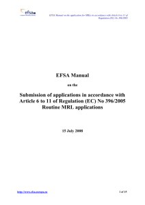 EFSA Manual art.10