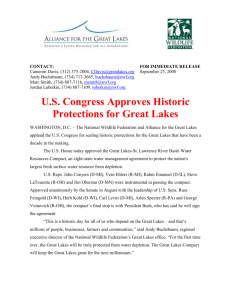 FOR IMMEDIATE RELEASE - Alliance for the Great Lakes