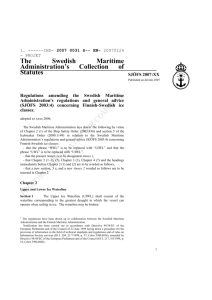 The Swedish Maritime Administration`s Collection of Statutes