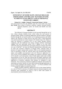 Soils, Water and Environ. Res. Inst. (SWERI), Agric. Res. Center