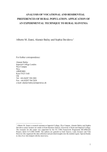 analysis of vocational and residential preferences of rural population