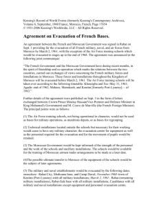 Agreement on Evacuation of French Bases.