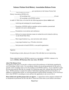 Science Fiction Oral History Association Release Form