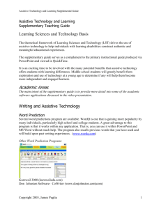 Assistive Technology and Learning