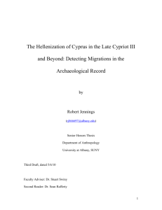 The Hellenization of Cyprus in the Late Cypriot III and Beyond