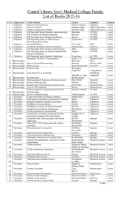 List of Gernal books - final - Govt. Medical College, Patiala