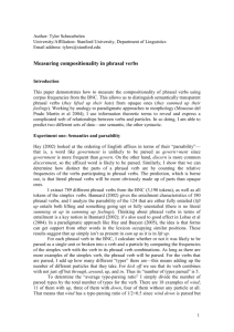 Measuring compositionality in phrasal verbs