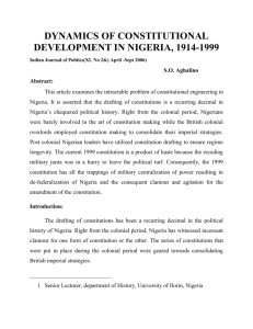 constitutional development in nigeria