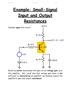 Example: Small-Signal Input and Output Resistances