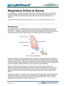 Respiratory Airflow & Volume Student Protocol