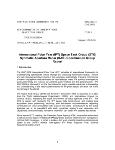 International Polar Year (IPY) Space Task Group (STG) Synthetic