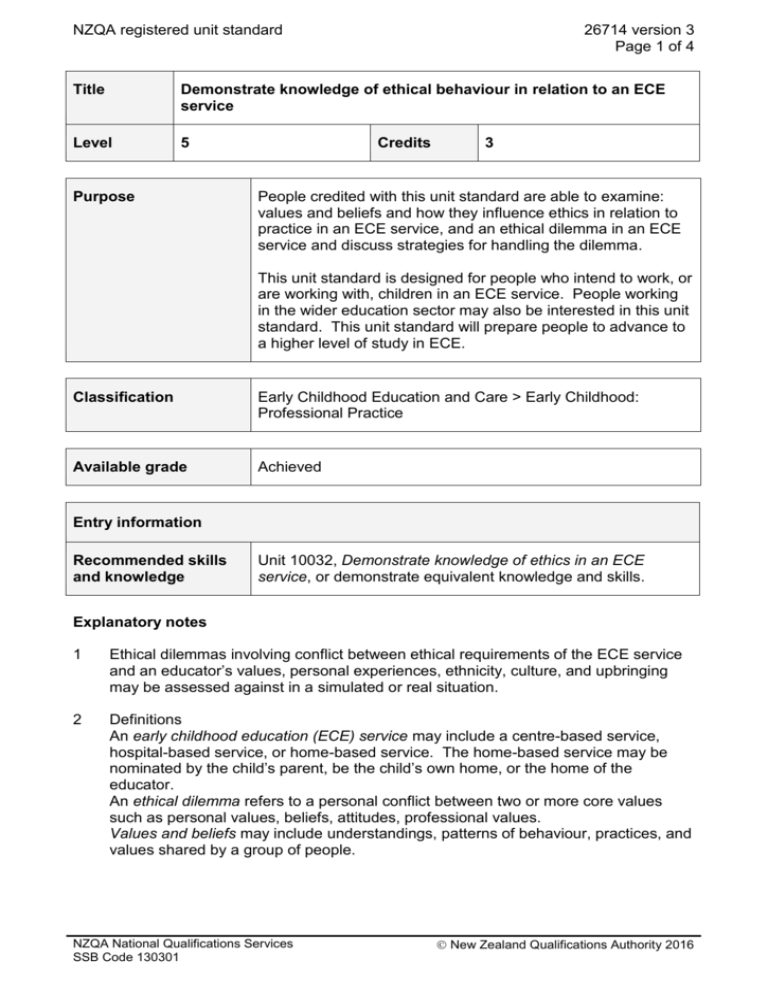 26714-demonstrate-knowledge-of-ethical-behaviour-in