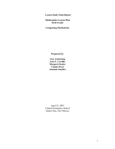 Lesson Study Final Report - New Mexico State University