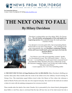 Press Release - Hilary Davidson