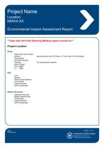 Environmental Impact Assessment Report Template