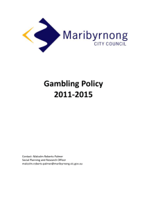 Draft Responsible Gambling Policy