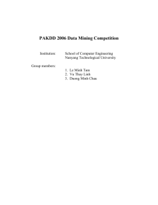 PAKDD 2006 Data Mining Competition