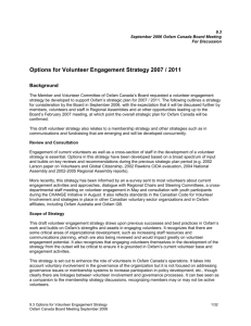 Volunteer Engagement Strategy