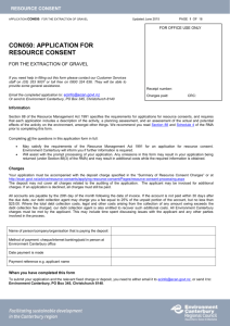 CON050: Application for Resource Consent for the Extraction of
