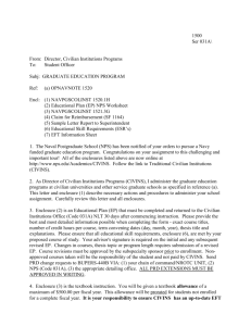 1500 Ser 031A\ From: Director, Civilian Institutions Programs To