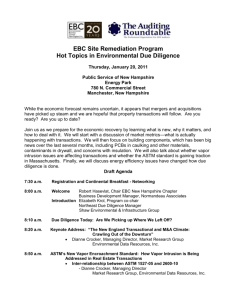 EBC Site Remediation Program Hot Topics in Environmental Due